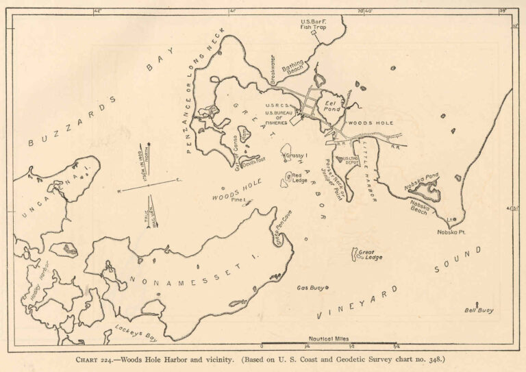 FMIB 40207 Woods Hole Harbor and Vicinity (Based on U S Coast and Geodetic Survey chart no348) — WHOI aux Webby Awards : l'océan conquiert le web