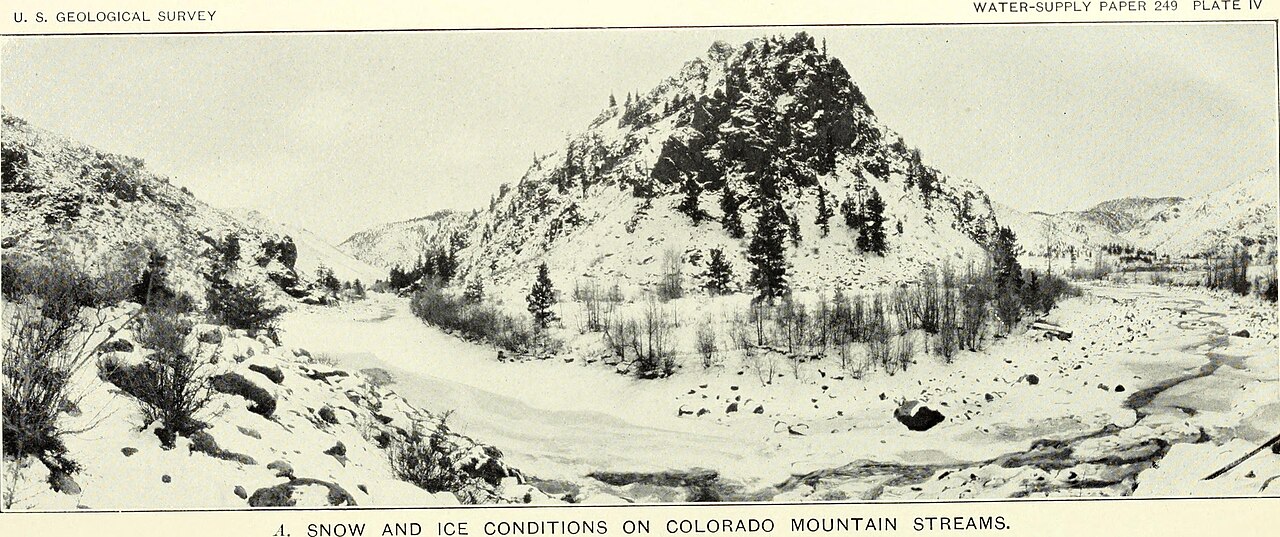 Water Supply and Irrigation Papers of the United States Geological Survey (1910) (14577111499) — Colorado : la neige disparaît avant d'atteindre le fleuve